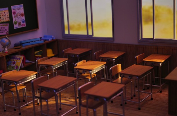 1/12 可动手办用 学校桌椅