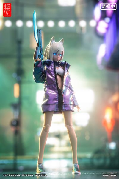 炫彩蓝紫色布制外套