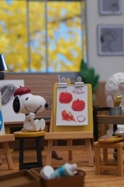 花生漫画 史努比的画室
