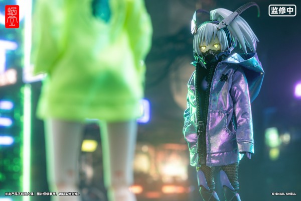 炫彩蓝紫色布制外套