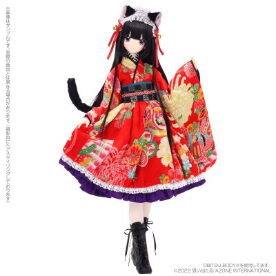 天音 / ～大正浪漫～ 跳舞的黑猫搭配娃娃套装（Azone限定）