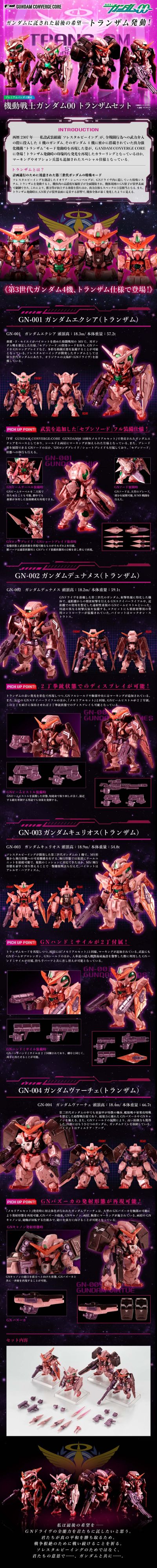 FW 高达大集结 深化版 机动战士高达00 TRANS-AM套装