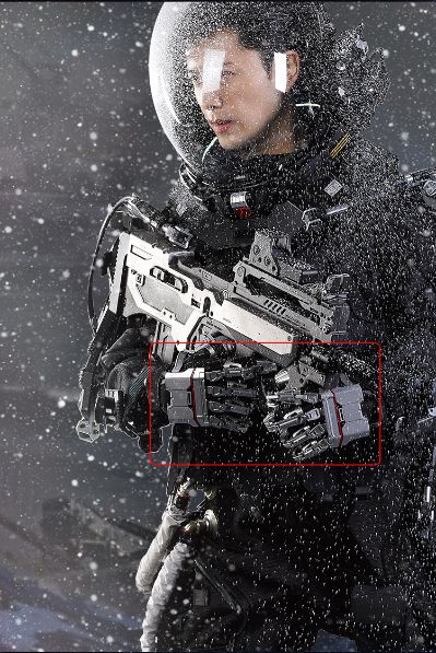 流浪地球 地表救援队机械外骨骼手掌 左右手