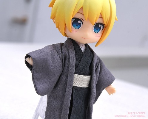 粘土娃 服装套组 和服 男孩（藏青色/灰色）