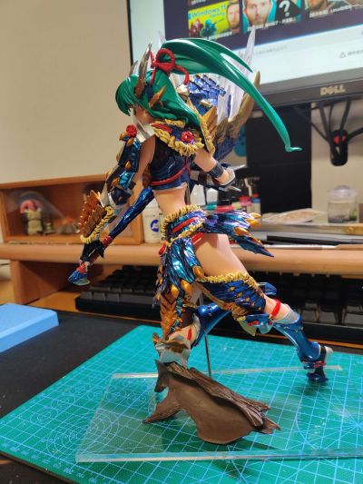 粘土人 #1407 怪物猎人世界：冰原 女猎人 雷狼龙阿尔法 Ver.