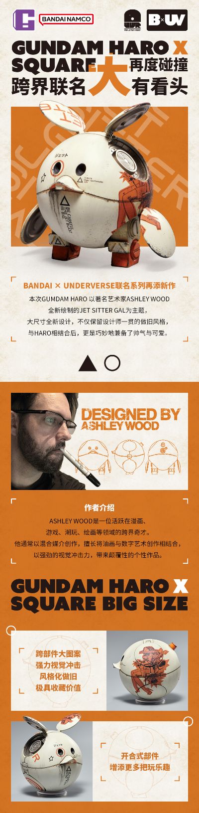 高达系列 HARO × SQUARE 大号哈罗