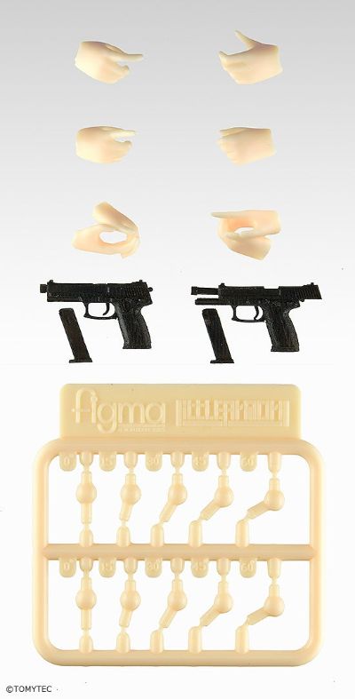 小军械库 LAOP12 figma用 持枪用手掌零件 2 手枪套装