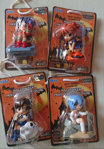 EVA 万圣节ミニディスプレイフィギュア 绫波丽＆明日香＆葛城ミサト＆伊吹摩耶 4种SET 