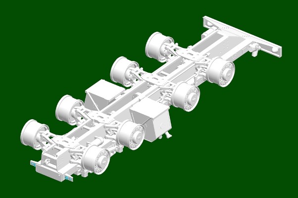 编号：01089 1/35 装甲车辆系列 MAZ-545 拖车牵引 CHMZAP-5247G 半挂车