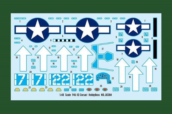 编号：80384 1/48 军用飞机系列 美国F4U-1D“海盗”战斗机