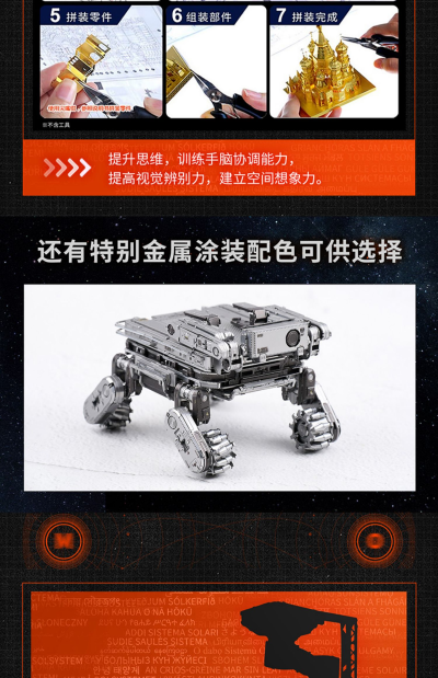 BNMW 流浪地球2 笨笨 金属拼装模型