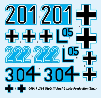 编号：00947 德国 III号突击炮G型 后期型（二合一）