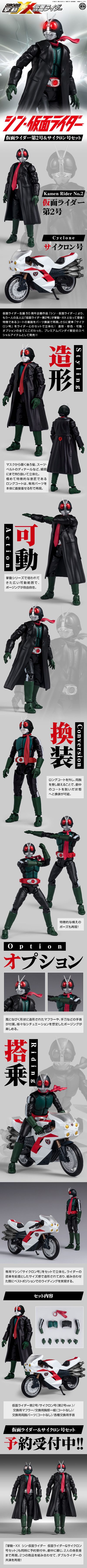 掌动XX 新·假面骑士 假面骑士第2号+疾风号