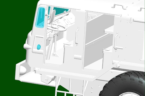 编号：01089 1/35 装甲车辆系列 MAZ-545 拖车牵引 CHMZAP-5247G 半挂车