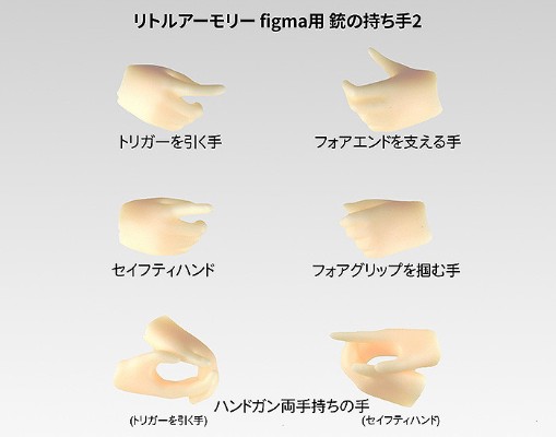 小军械库 LAOP12 figma用 持枪用手掌零件 2 手枪套装