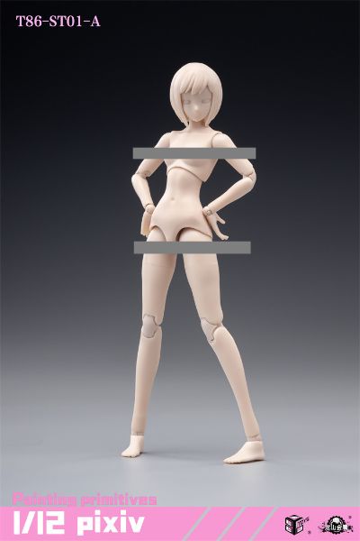 6寸 半包胶女素体