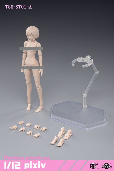 6寸 半包胶女素体
