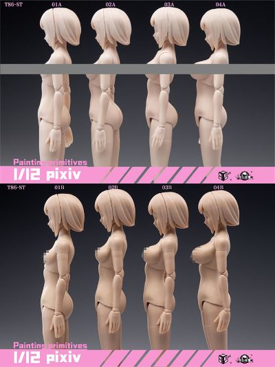 6寸 半包胶女素体