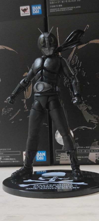mastermind JAPAN x 假面骑士50周年纪念合作 S.H.Figuarts(真骨雕制法) 假面骑士新1号 黑色