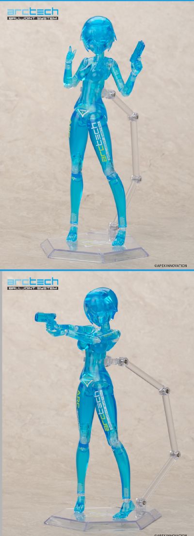 ARCTECH 可动人型素体SP005 透明蓝