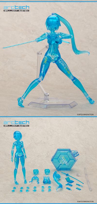 ARCTECH 可动人型素体SP005 透明蓝