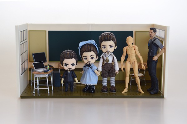 黏土人场景系列＃1 学校生活B套装（走廊侧）