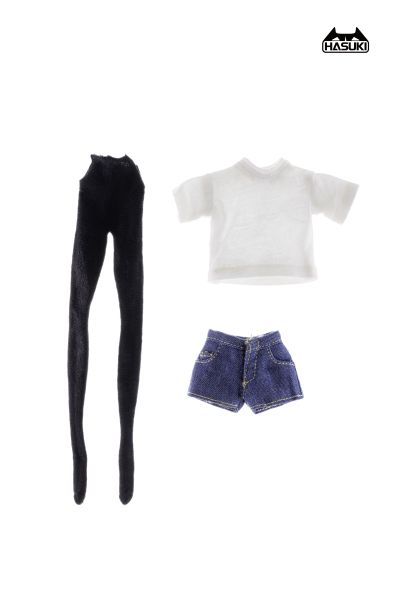 CS008 T恤牛仔短裤套装 机娘服装包