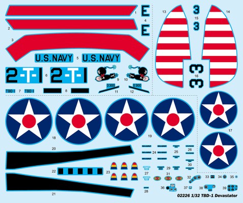 编号：02226 1/32 军用飞机系列 美国TBD-1“蹂躏者”鱼雷攻击机