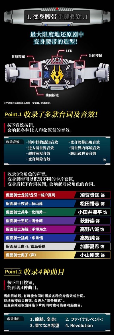 CSM 假面骑士龙骑变身腰带+龙召唤机