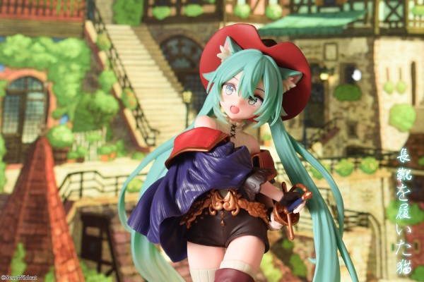 童话仙境 初音未来  穿靴子的猫