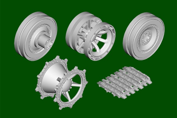 编号:09586 1/35 装甲车辆系列 E-100防空坦克(搭载“莱茵女儿”I火箭)