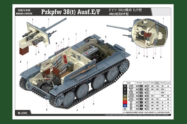 编号:82603 1/16 装甲车辆系列 38(t)坦克E/F型