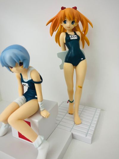 EVA Extra学校泳装フィギュア feat.ぽよよん・ろっく 绫波丽＆明日香 2种套件 