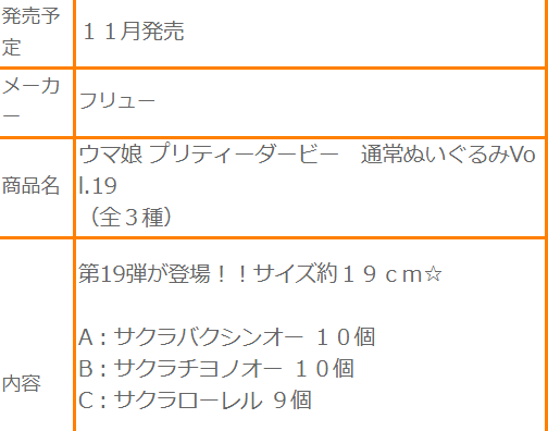 赛马娘  标准毛绒玩偶19