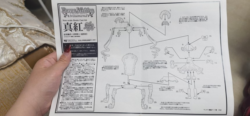 蔷薇少女  FIGURE FIGURE 真红 未涂装 BOX版