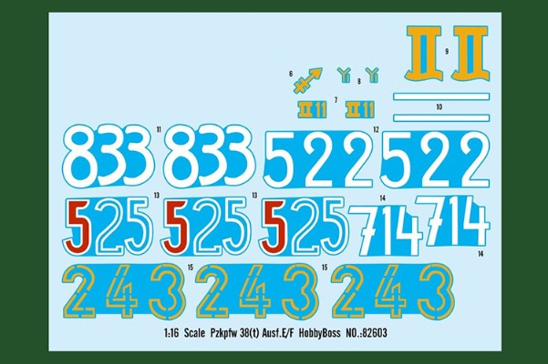 编号:82603 1/16 装甲车辆系列 38(t)坦克E/F型