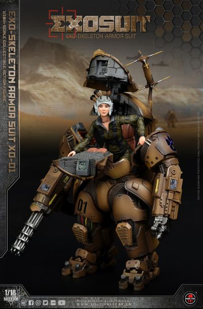SSE001 EXO 外骨骼装甲服XO-01 可动收藏人偶