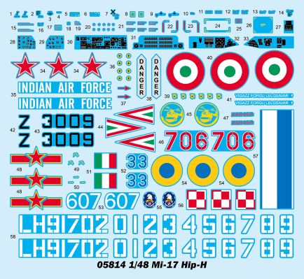 编号:05814 1/48 军用飞机系列 米-17河马H型直升机