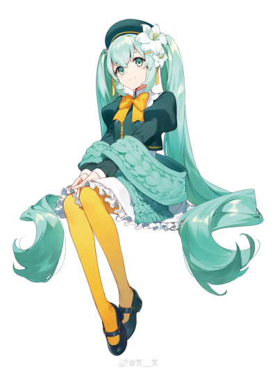 压泡面 初音未来 花仙子 百合花