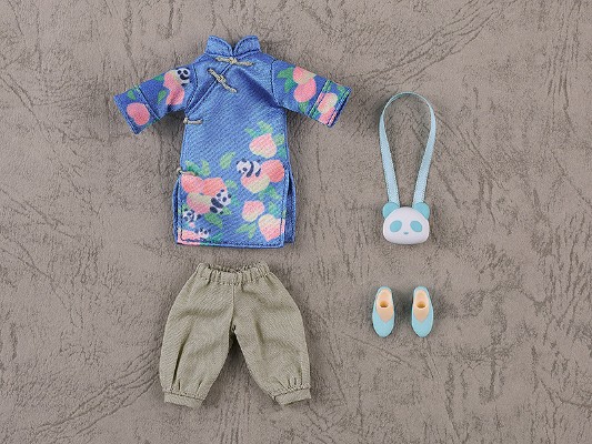 粘土娃 服装套组 长版裤装旗袍（熊猫/龙）