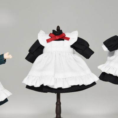 粘土娃 工作穿搭 长版女仆服（黑色/绿色）