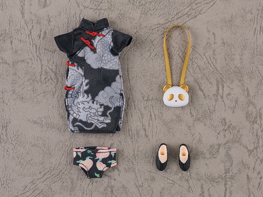 粘土娃 服装套组 裙装旗袍（熊猫/龙）