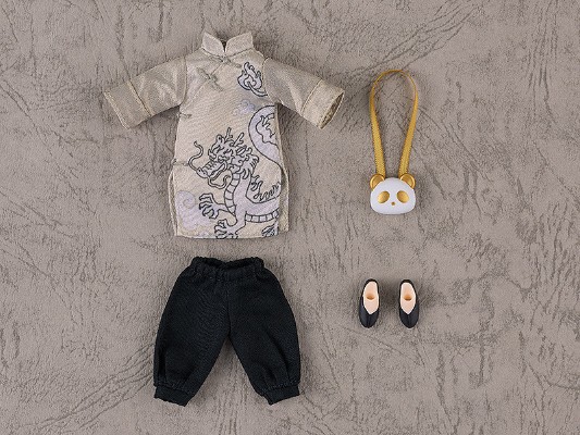 粘土娃 服装套组 长版裤装旗袍（熊猫/龙）