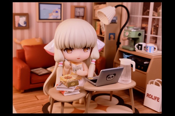 粘土人#2053 人形电脑天使心 小叽