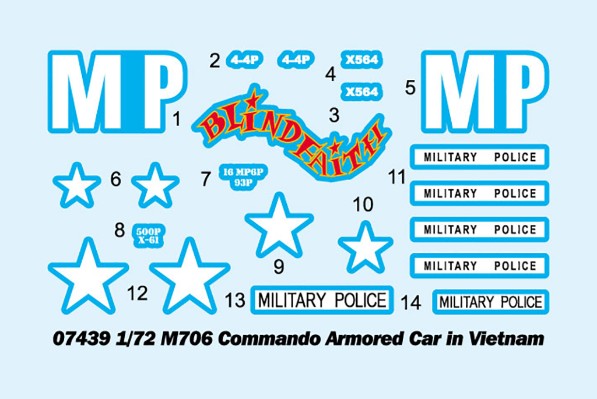 编号:07439 1/72 装甲车辆系列 美国M706“突击队”装甲车(越战型)