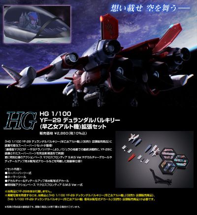 HG 超时空要塞F YF-29 永恒女武神（早乙女有人专用）配件包