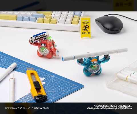 LUNCH BOX 小浣熊电车拼装模型 熊丸 石榴红