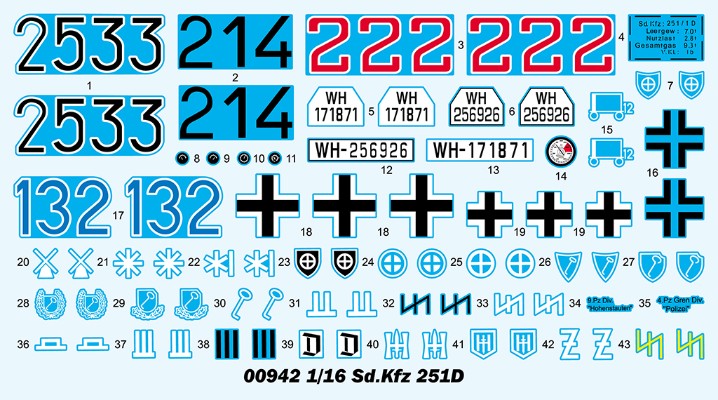 编号:00942 1/35 装甲车辆系列 Sd.Kfz 251 D型半履带输送车