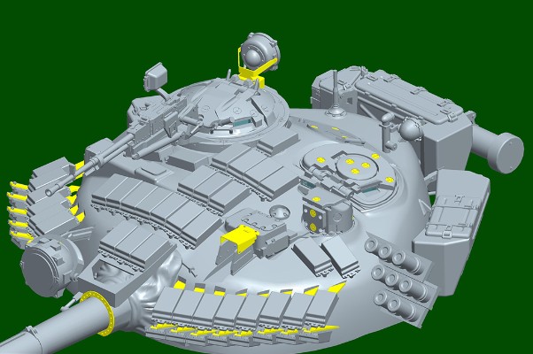 编号:09602 1/35 装甲车辆系列 苏联T-72乌拉尔挂“接触1”型装甲