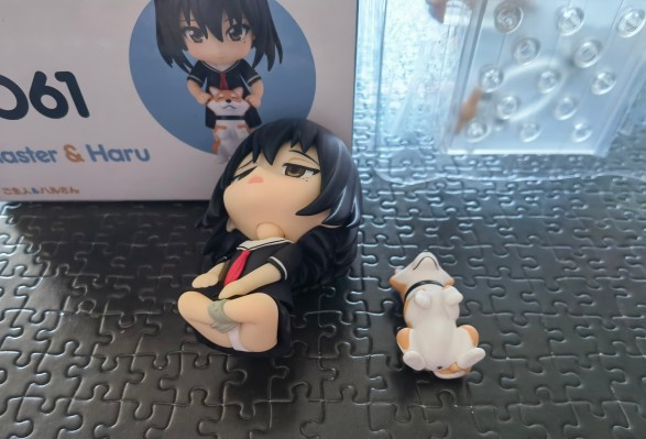 粘土人#2061  世界末日柴犬为伴 主人+小春